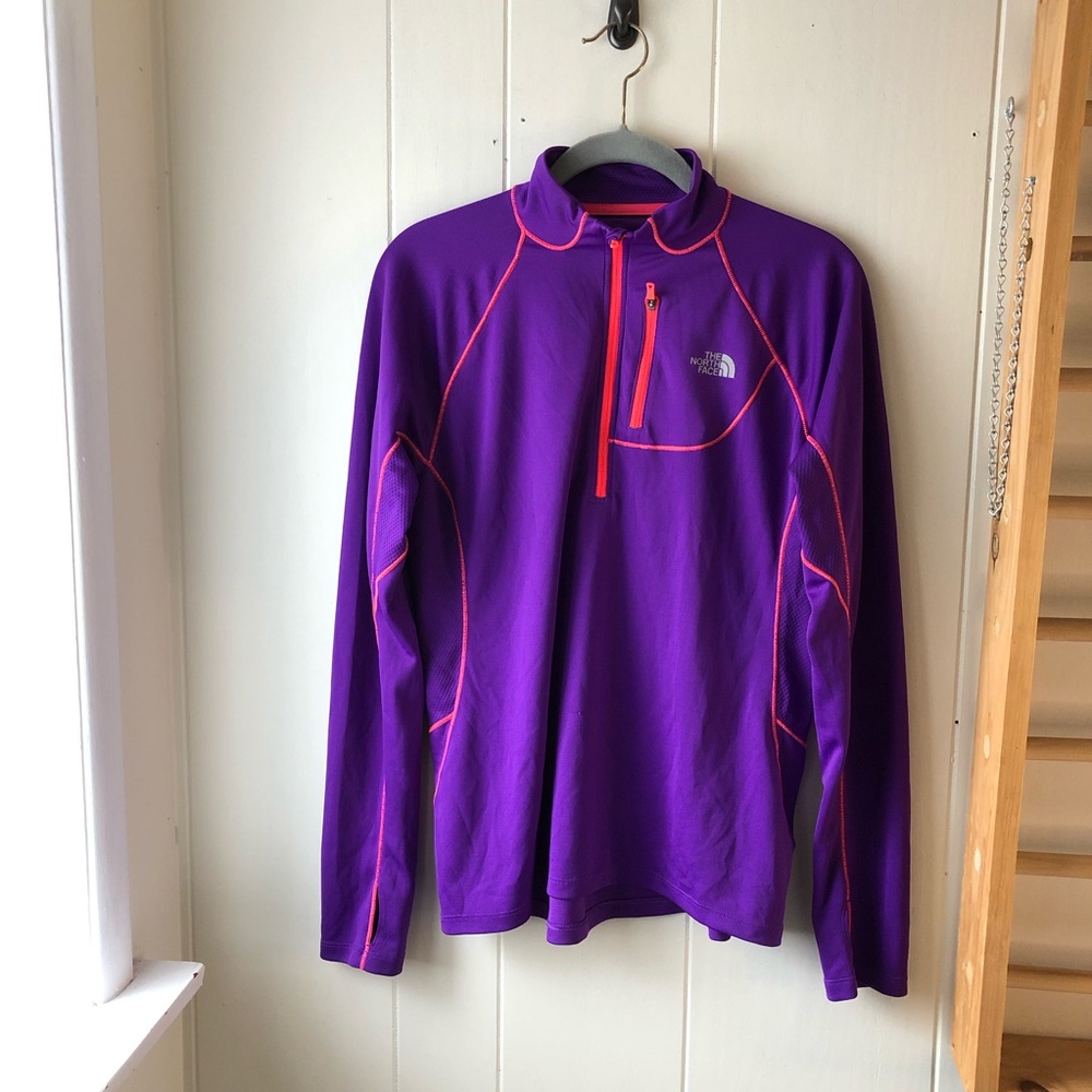 The North Face Purple Half Zip L/S Athletic Lounge Top